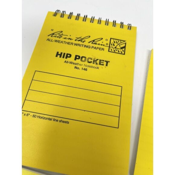 Rite in the Rain All-Weather Universal Notebooks Field Notes Yellow Lot of 8 - Picture 4 of 5